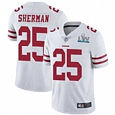 Youth Nike 49ers 25 Richard Sherman White 2020 Super Bowl LIV Vapor Untouchable Limited Jersey,baseball caps,new era cap wholesale,wholesale hats